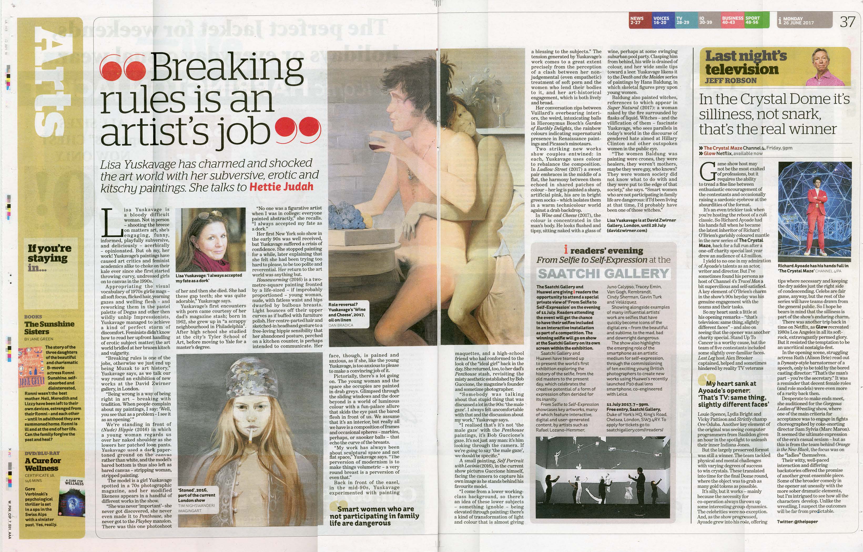 Lisa Yuskavage: ‘It’s an artist’s job to break rules’