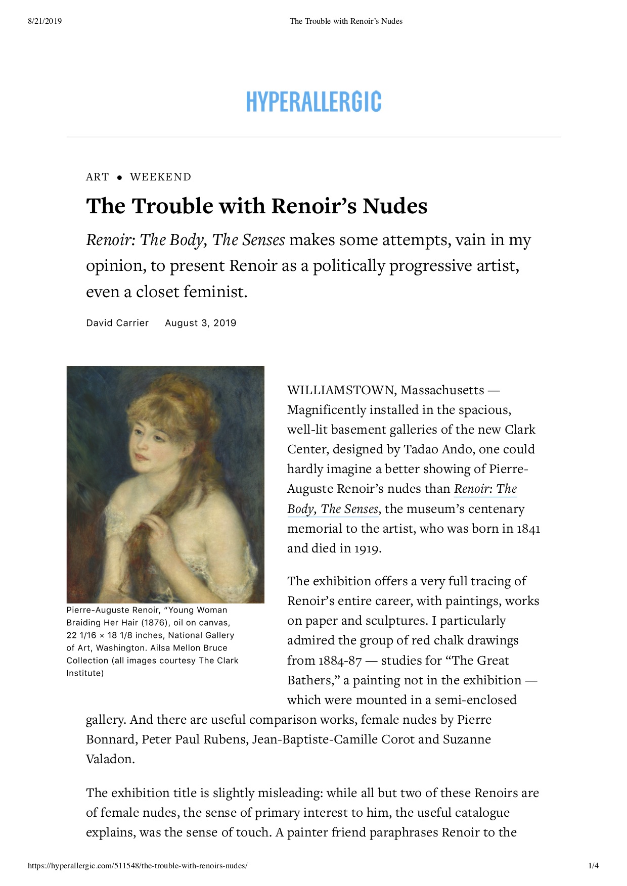The Trouble with Renoir’s Nudes