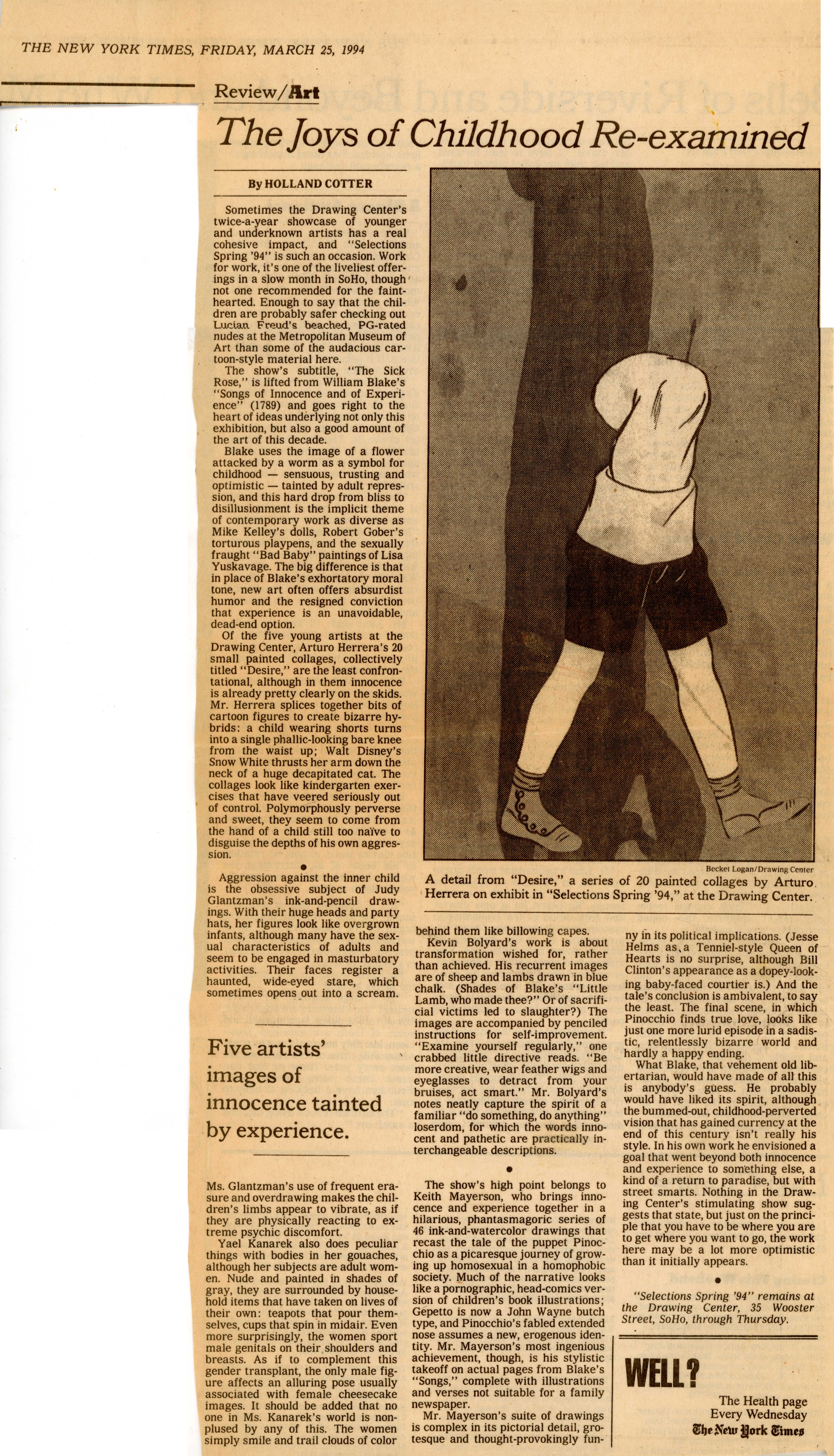 The Joys of Childhood Re-examined