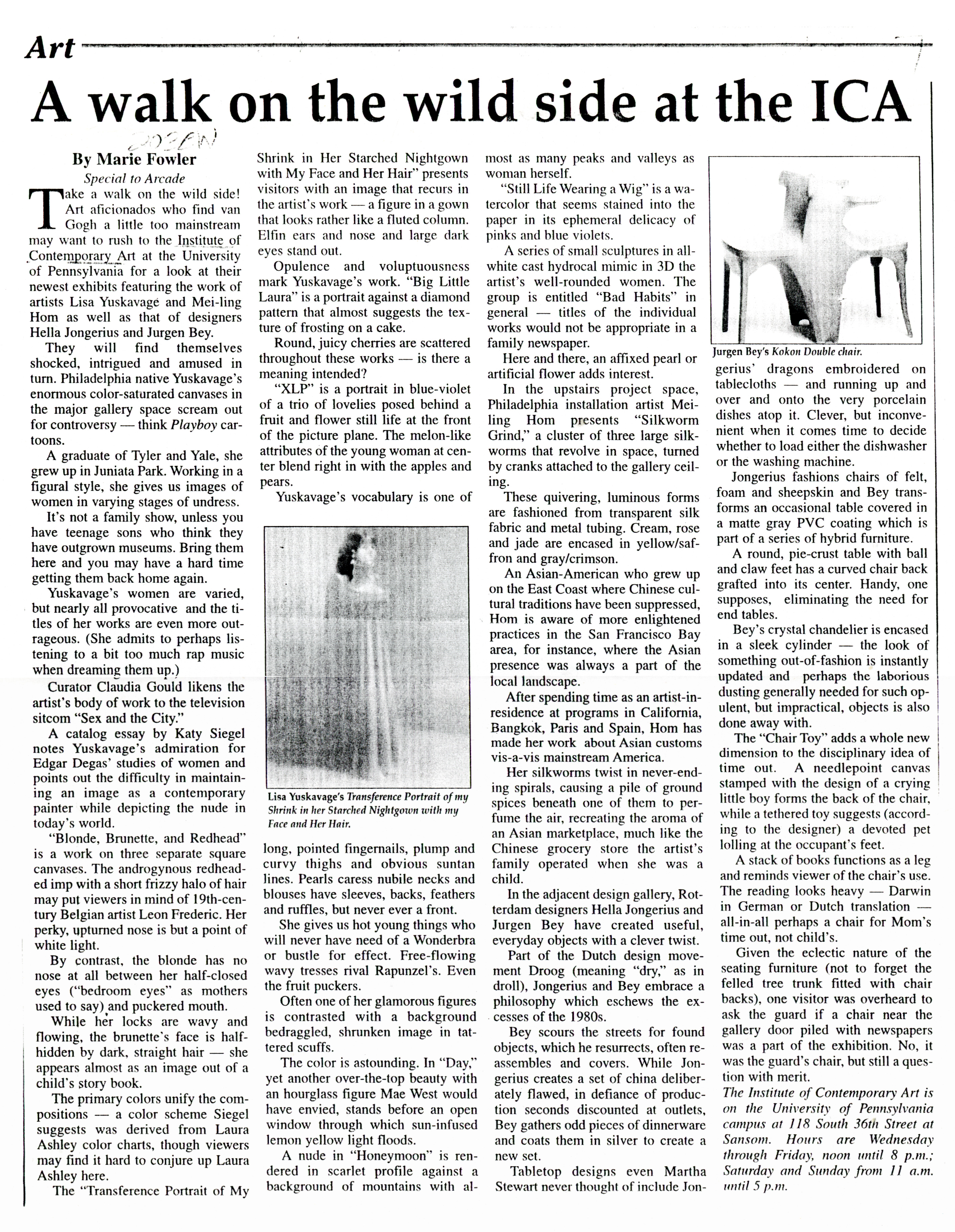 A Walk on the Wild Side at the ICA