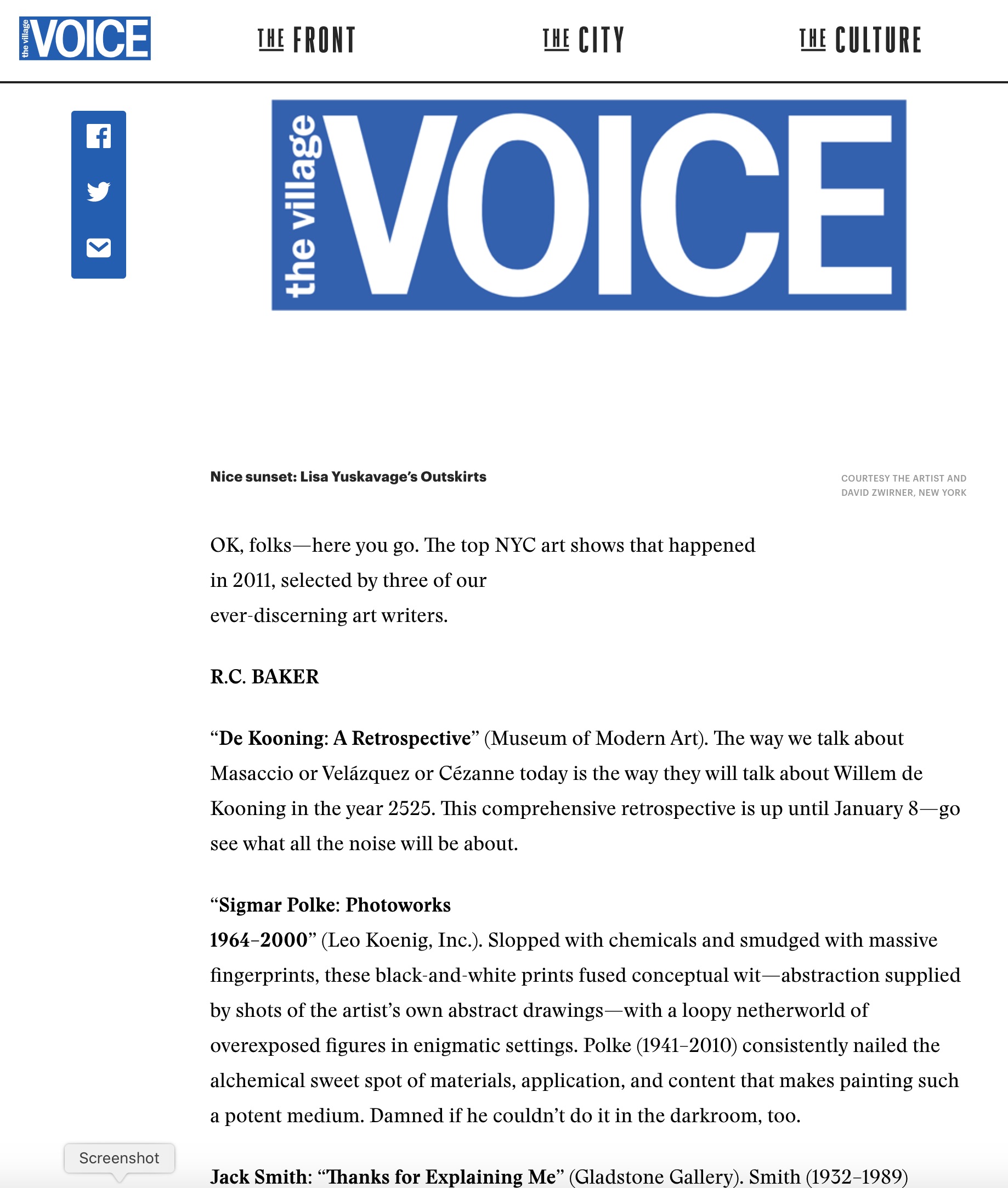 The Best Art Shows of 2011