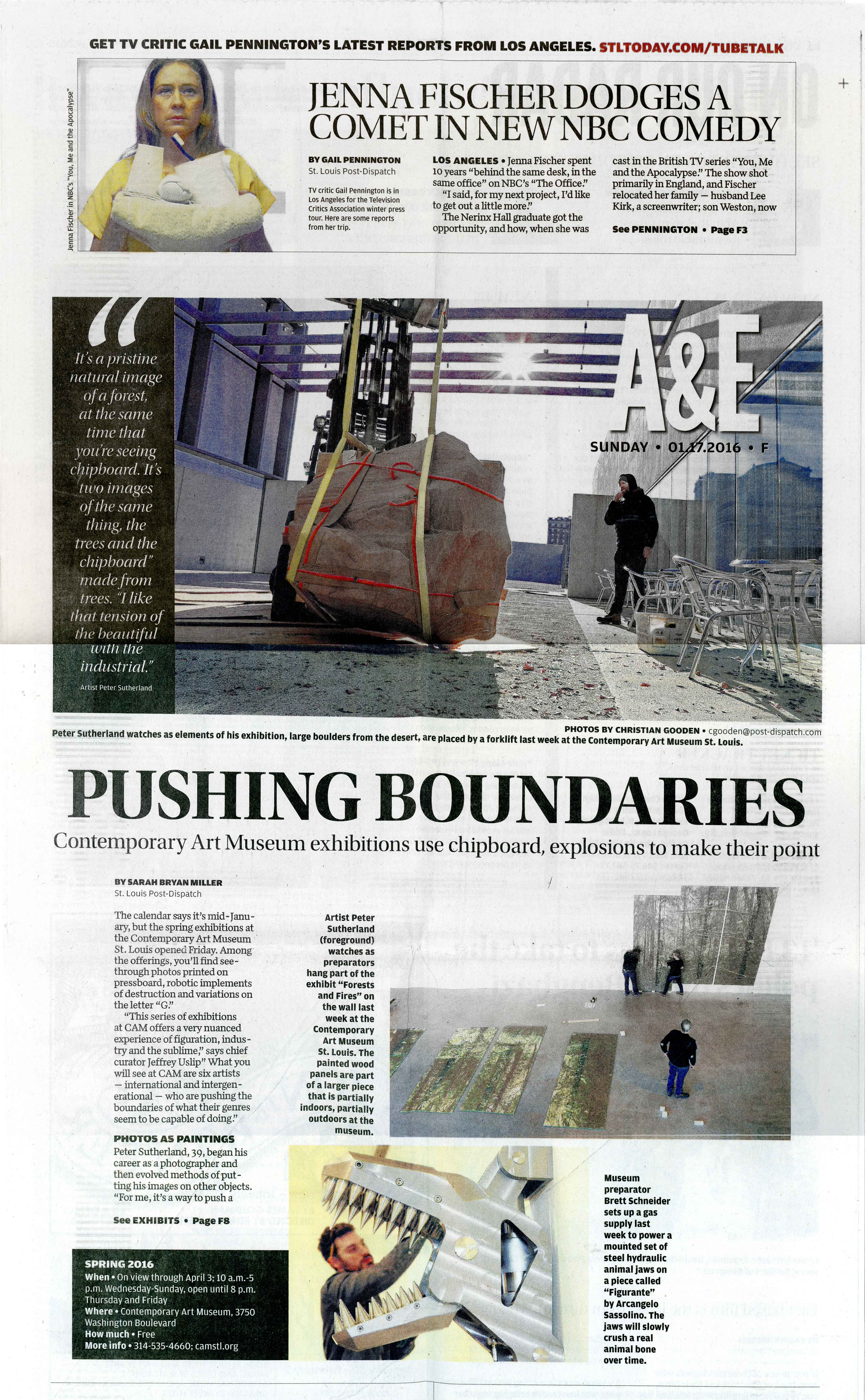 Pushing Boundaries: Contemporary Art Museum exhibitions use chipboard, explosions to make their point