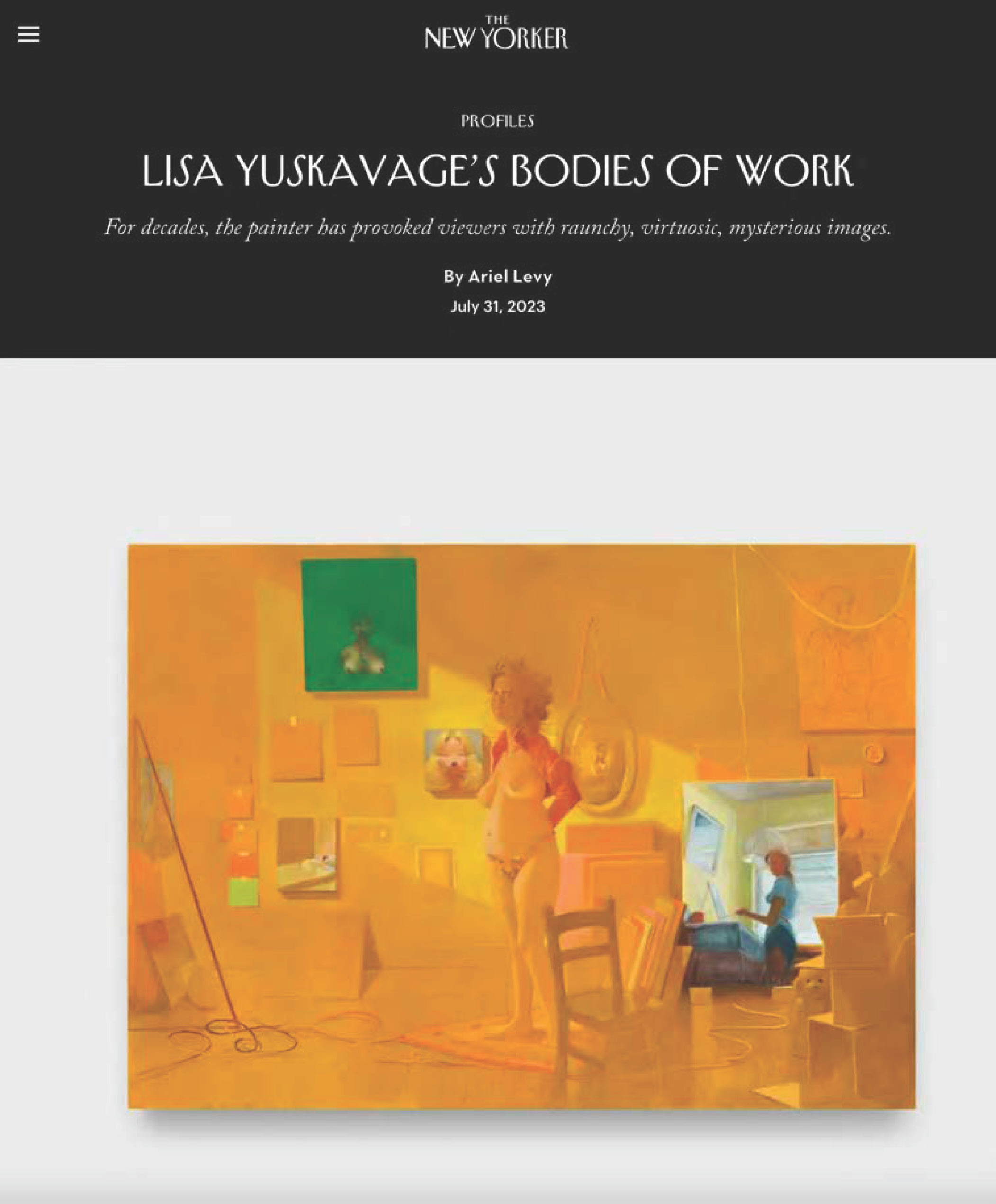 Lisa Yuskavage’s Bodies of Work